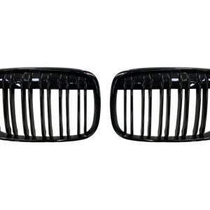 Dubbelspijls grillen glanzend zwart passend voor BMW X1 F48 model 2015 - 2019