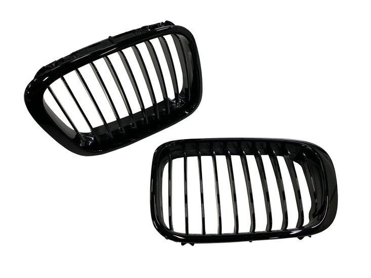 Glanzend zwarte grillen passend voor BMW 3 serie E46 sedan en touring model 1998 - 2001 en compact - Image 2