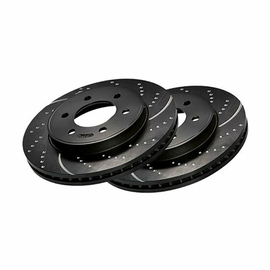 EBC gegroefde remschijven achterzijde passend voor BMW X2 serie F39 18d, 20i en 20d