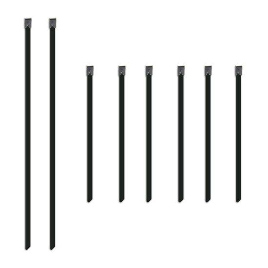 Mishimoto set van zes 6 "en twee 14" RVS sluitbanden