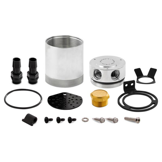 Mishimoto compact baffled oil catch can 2 port gepolijst - Image 2