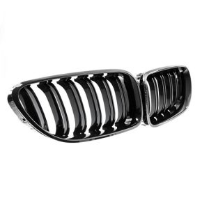 Dubbelspijls glanzend zwarte grillen passend voor BMW 6 serie F06, F12 en F13