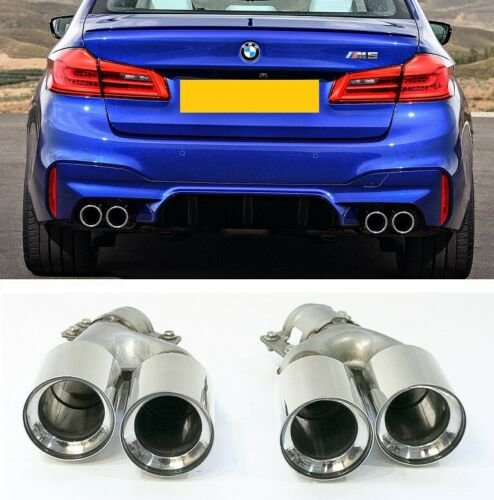EVO look 4 uitlaten 90mm passend voor BMW 5 serie G30 G31 uitlaatsierstukken
