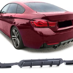 Performance look diffuser 435i en 440i look uitlaat carbon look passend voor BMW 4 serie F32, F33 en F36