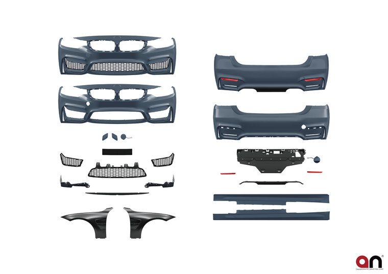 AN Premium EVO look pakket met zijschermen passend voor BMW 4 serie F32 en F33