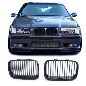 Glanzend zwarte grillen passend voor BMW 3 serie E36 model 1991 - 1996
