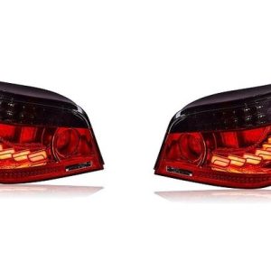 OLED look achterlichten rood/smoke passend voor BMW 5 serie E60 model 2003 - 2007