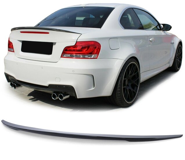 Achterspoiler passend voor BMW 1 serie E82 en E88 glanzend zwart