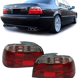 Achterlichten rood/wit kristal passend voor BMW 7 serie E38