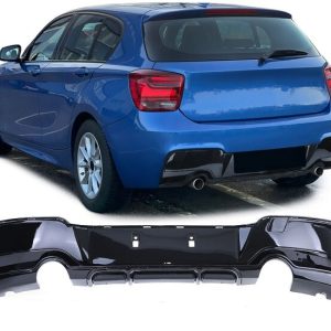 Diffuser performance look glanzend zwart passend voor BMW 1 serie F20 en F21135i look
