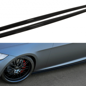 Sideskirt aanzets glanzend zwart passend voor BMW 3 serie E92 en E93 met M pakket sideskirts