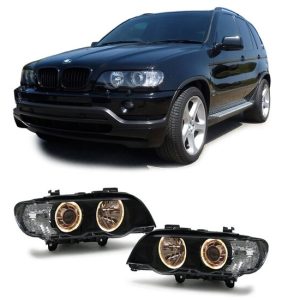 Angel eyes koplampen passend voor BMW X5 E53 met xenon model 1999 - 2003