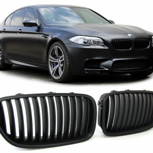 Mat zwarte grillen passend voor BMW 5 serie F10 en F11