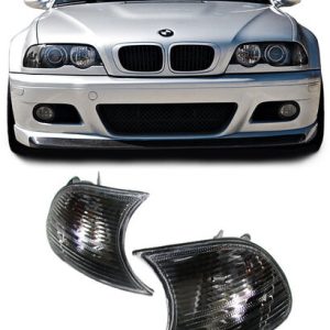 Smoke knipperlichten passend voor BMW 3 serie E46 coupe en cabrio model 1999 - 2001