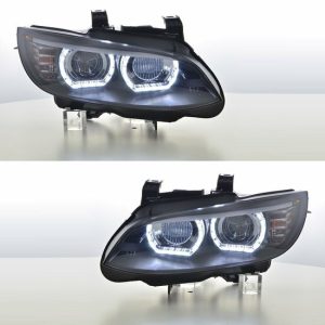 Angel eyes koplampen xenon wit DTM passend voor BMW 3 serie E92 en E93 zonder bochtverlichting