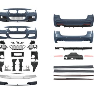 Performance look pakket passend voor BMW 3 serie F31 touring met diffusor dubbel links model 2012 - 2019