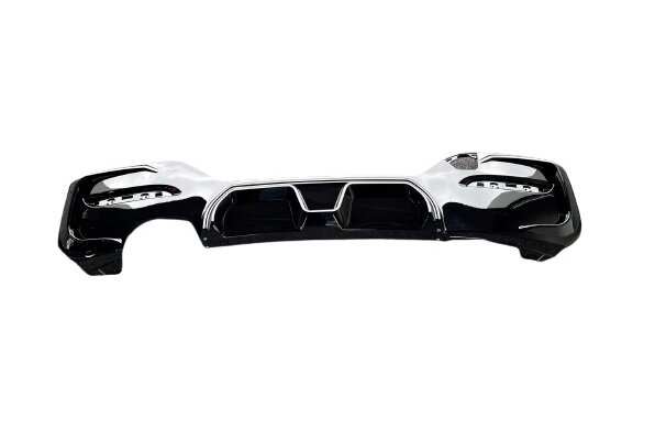 CS look diffuser glanzend zwart uitlaat dubbel links passend voor BMW 1 serie F20 LCI en F21 LCI