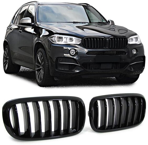 Glanzend zwarte grillen passend voor BMW X5 F15 en X6 F16