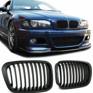 Mat zwarte grillen passend voor BMW 3 serie E46 sedan en touring model 1998 - 2001 en E46 compact alle