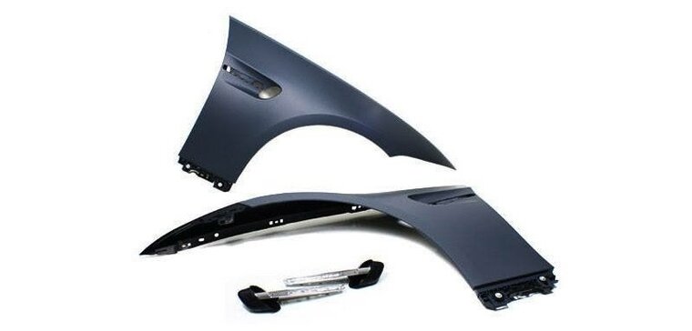 EVO look zijschermen passend voor BMW 3 serie E90 en E91 model 2005 - 2012