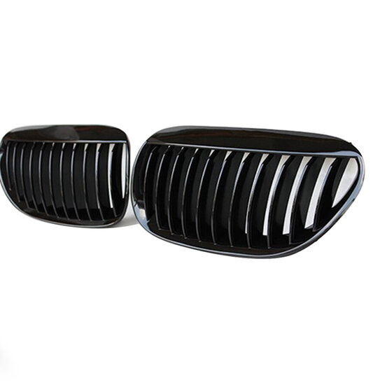 Glanzend zwarte grillen passend voor BMW 6 serie E63 en E64