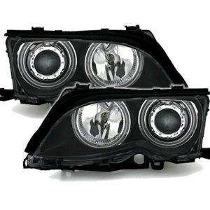 CCFL Angel Eyes koplampen passend voor BMW 3 serie E46 sedan en touring facelift model 2001 - 2005
