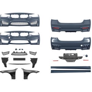 AN Premium EVO look pakket met zijschermen passend voor BMW 3 serie F30 sedan model 2012 - 2019