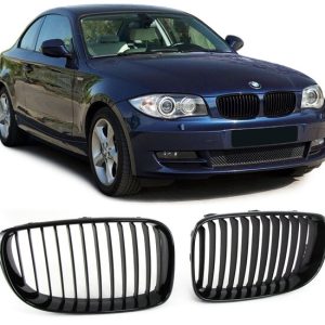 Glanzend zwarte grillen passend voor BMW 1 serie E81 E82 E87 LCI en E88