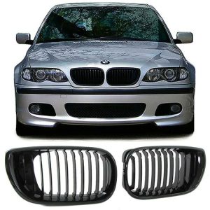 Glanzend zwarte grillen passend voor BMW 3 serie E46 sedan en touring