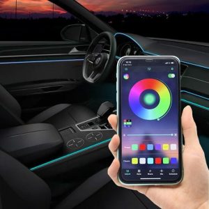 10-Delige Multi-Color LED Interieur Sfeerverlichting met App Bediening