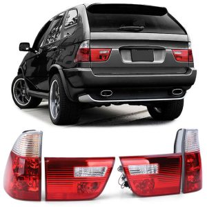 Achterlichten rood/wit design passend voor BMW X5 E53 model 1999 - 2003