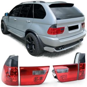 Achterlichten rood/smoke design passend voor BMW X5 E53 model 1999 - 2003