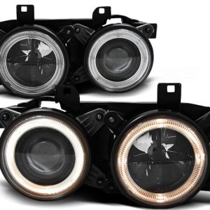 Angel eyes koplampen smoke design passend voor BMW 5 serie E34 en BMW 7 serie E32