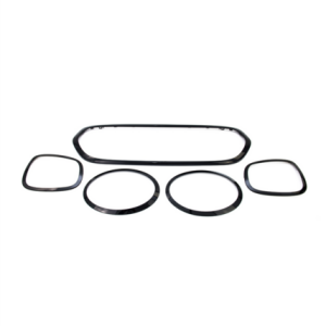 Glanzend zwarte covers koplampen, achterlichten en gril passend voor Mini F55, F56 en F57