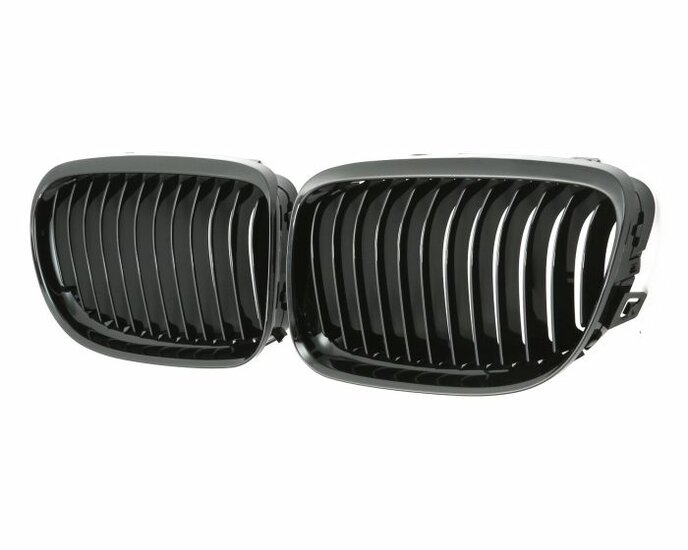 Glanzend zwarte grillen passend voor BMW 3 serie E90 LCI en E91 LCI model 2008 - 2012