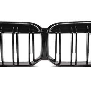 Glanzend zwarte grill dubbelspijls passend voor BMW 2 serie F44
