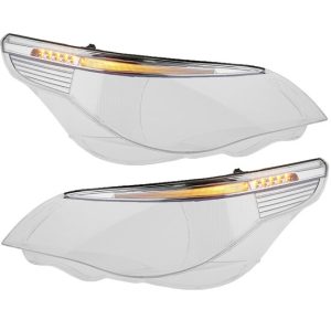 Koplampglasafdekkingen set passend voor BMW 5 serie E60 en E61 model 2003 - 2007