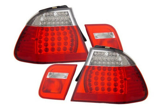 Led achterlichten rood / wit BMW 3 serie E46 coupe model 2003 - 2006