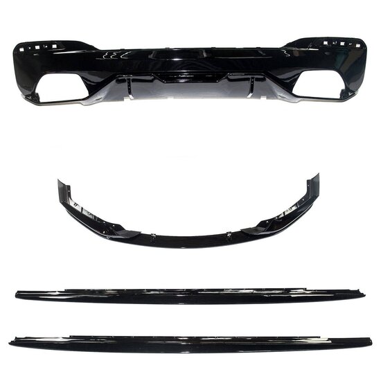 Performance look pakket glanzend zwart passend voor BMW 5 serie G30 en G31 model 2017 - 2020