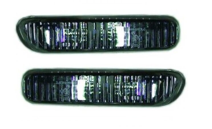 Helder zwarte zijknipperlichten passend voor BMW 3 serie E46 sedan, touring, compact, coupe en cabrio