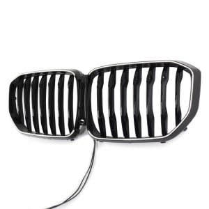 Glanzend zwarte grillen met verlichting passend voor BMW X5 G05 model 2019 - 2023