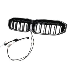 Grillen glanzend zwart dubbelspijls met LED verlichting passend voor BMW 3 serie G20LCI en G21LCI model 2022 - heden