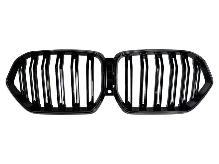 Glanzend zwarte grillen met verlichting passend voor BMW X6 G06 LCI model vanaf 2023