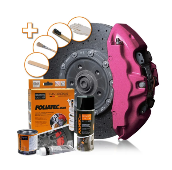 Foliatec Remklauwlakset - Hot Pink Metallic - 3 Komponenten