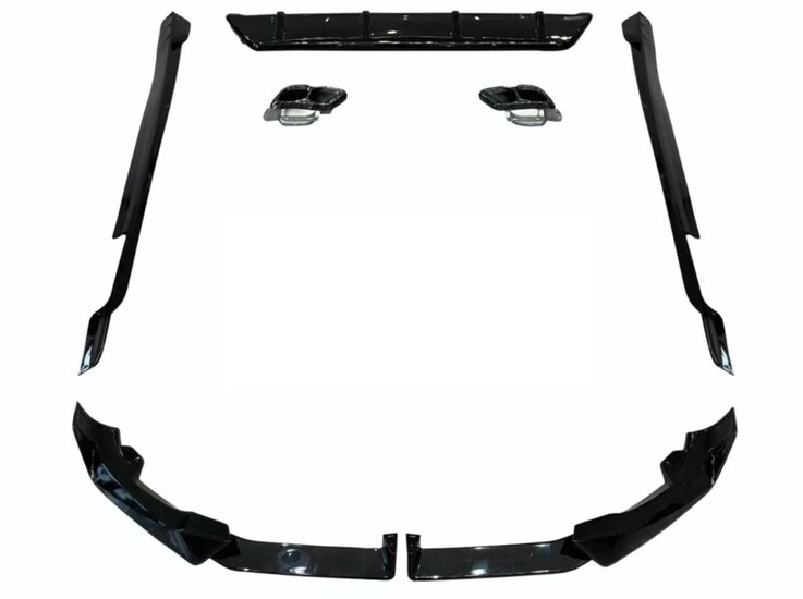 Glanzend zwart aanzet pakket passend voor BMW X6 G06 LCI met M pakket