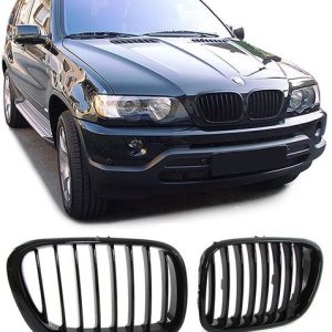 Glanzend zwarte grillen passend voor BMW X5 E53 model 1999 - 2003