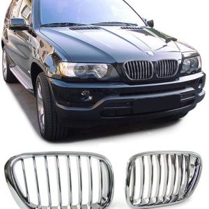 Chromen grillen passend voor BMW X5 E53 model 1999 - 2003