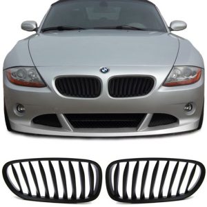 Mat zwarte grillen passend voor BMW Z4 E85 en E86