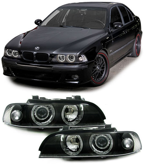 Angel eyes koplampen facelift look passend voor BMW 5 serie E39 model 1995 - 2000