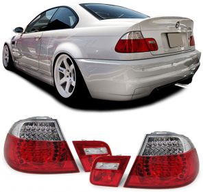 LED achterlichten rood / wit passend voor BMW 3 serie E46 coupe model 1999 - 2003 - Image 2
